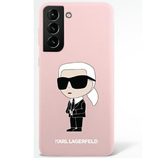 Karl Lagerfeld KLHCS23LSNIKBCP Samsung S23 S918 Ultra hardcase pink Silicone Ikonik