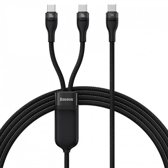 Baseus Flash Series 2in1 USB-C/USB-C Cable 100W 1.5m (black)