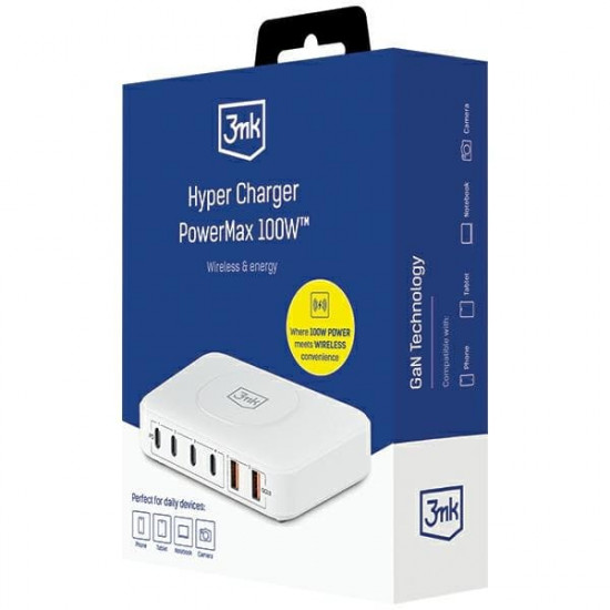 3MK Hyper Charger PowerMax Charging Station 100W 4xUSB-C PD + 2xUSB-A QC