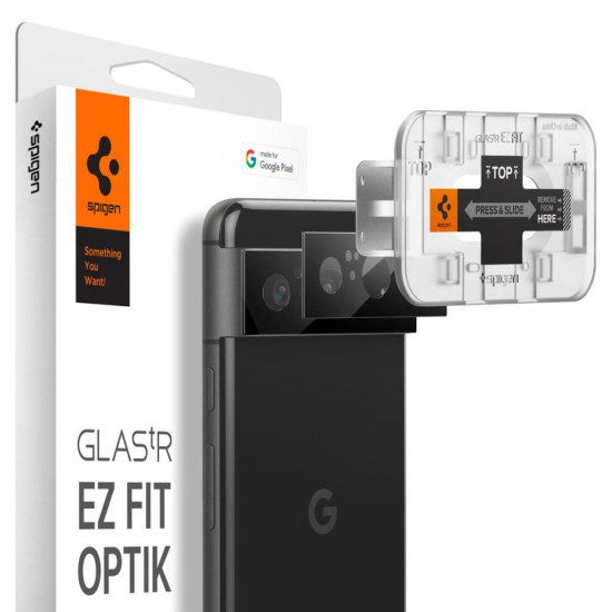 Spigen Optik.tr ez Fit Camera Protector Google Pixel 8 Black [2 PACK]