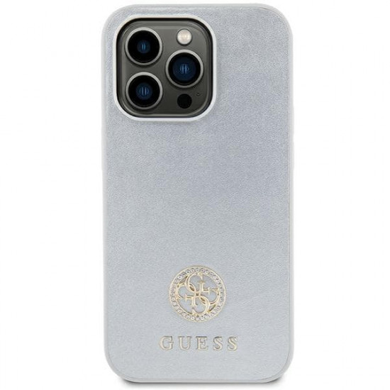 Guess GUHCP15MPS4DGPS iPhone 15 Plus 6.7" silver hardcase Strass Metal Logo