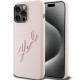 Karl Lagerfeld KLHCP15XSKSBMCP iPhone 15 Pro Max 6.7" różowy/pink hardcase Silicone Karl Script