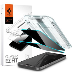 Spigen GLAS.tR ez Fit Apple iPhone 15 Privacy [2 PACK]