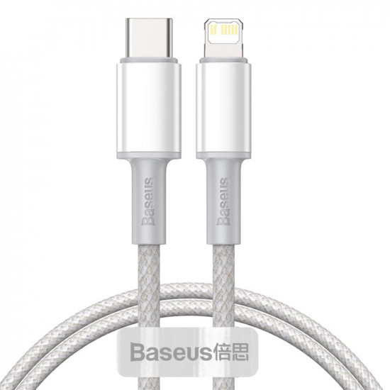 Baseus USB Type C - Lightning cable Power Delivery fast charge 20 W 1 m white (CATLGD-02)