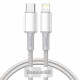 Baseus USB Type C - Lightning cable Power Delivery fast charge 20 W 1 m white (CATLGD-02)