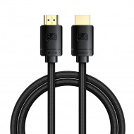 Baseus HDMI 2.1 cable 8K 60 Hz 48 Gbps / 4K 120 Hz / 2K 144 Hz 3D eARC QMS Dynamic HDR VRR ALLM 1 m black (CAKGQ-J01)