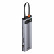 Baseus Metal Gleam 11in1 multifunctional HUB USB Type C - 3x USB 3.2 Gen 1 5Gbps / USB Type C PD 100W / 3,5 mm mini jack AUX / VGA Full HD 60Hz / 2x HDMI 4K 30Hz / TF and Baseus Metal Gleam 11in1 multifunctional HUB USB Type C - 3x USB 3.2 Gen 1 5Gbps / USB Type C PD 100W / 3,5 mm mini jack AUX / VGA Full HD 60Hz / 2x HDMI 4K 30Hz / TF and