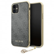 Guess GUHCN61GF4GGR iPhone 11 gray / gray hard case 4G Charms Collection