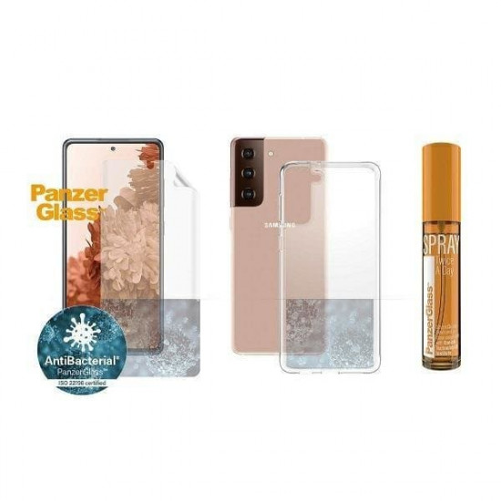 PanzerGlass Set Start Sam S21 + TPU screen protection, ClearCase case, Spray 30ml