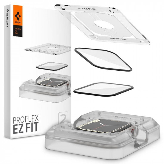 HYBRID GLASS SPIGEN PROFLEX &quot;EZ FIT&quot; 2-PACK Apple WATCH 7 (41 MM)