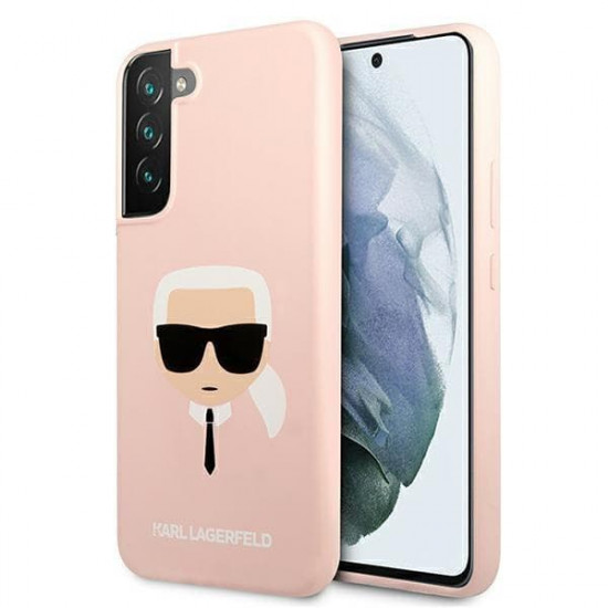 Karl Lagerfeld KLHCS22MSLKHPI S22 + S906 pink / pink hardcase Silicone Karl`s Head