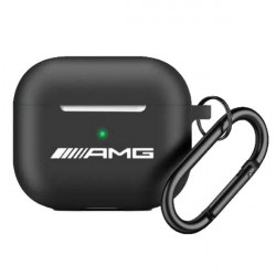 AMG AMAP2RBK AirPods Pro 2 cover black Silicone White Logo AMG AMAP2RBK AirPods Pro 2 cover black Silicone White Logo