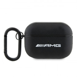 AMG AMAP2SLWK AirPods Pro 2 cover black Leather White Logo AMG AMAP2SLWK AirPods Pro 2 cover black Leather White Logo