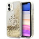 Guess GUHCN61LG4GGO iPhone 11 6.1 &quot;gold / gold hardcase 4G Big Liquid Glitter