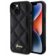 Guess GUHCP15SPSQSQSK iPhone 15 6.1" black hardcase Quilted Metal Logo Guess GUHCP15SPSQSQSK iPhone 15 6.1" black hardcase Quilted Metal Logo