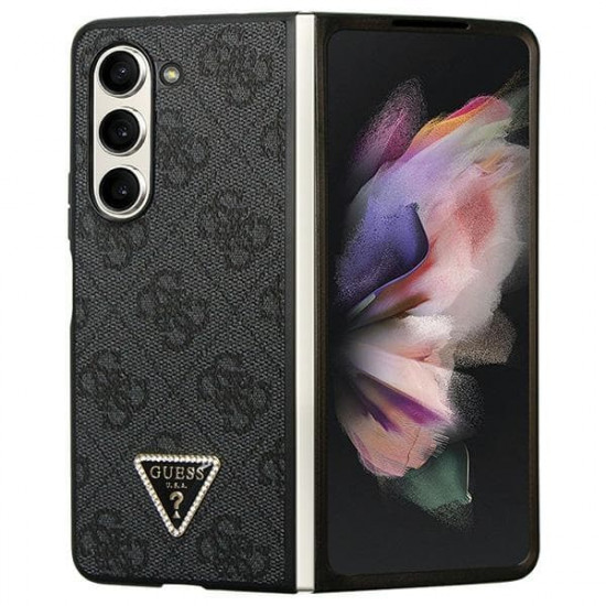 Guess GUHCZFD5P4TDPK F946 Z Fold5 black hardcase Leather 4G Diamond Triangle