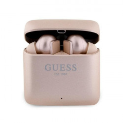 Guess Bluetooth headphones GUTWSSU20ALEGP TWS + docking station pink rose gold Printed Logo