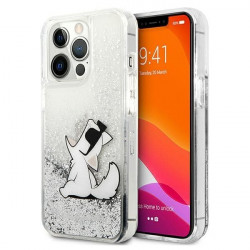 Karl Lagerfeld KLHCP13XGCFS iPhone 13 Pro Max 6,7" srebrny/silver hardcase Liquid Glitter Choupette Fun Karl Lagerfeld KLHCP13XGCFS iPhone 13 Pro Max 6,7" srebrny/silver hardcase Liquid Glitter Choupette Fun
