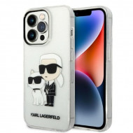 Karl Lagerfeld KLHCP14LHNKCTGT Apple iPhone 14 Pro transparent hardcase IML GLIT NFT Karl&Choupette