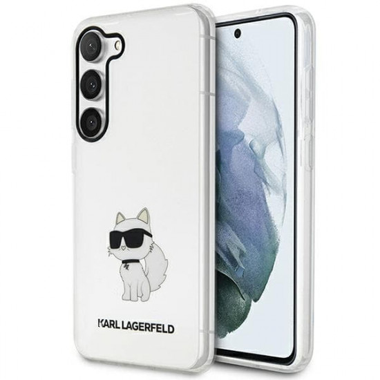 Karl Lagerfeld KLHCS23SHNCHTCT S23 transparent hardcase Ikonik Choupette