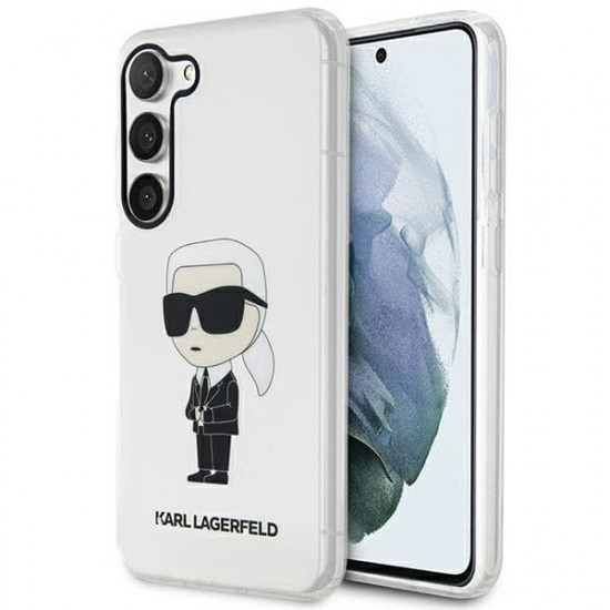 Karl Lagerfeld KLHCS23SHNIKTCT S23 transparent hardcase Ikonik Karl Lagerfeld