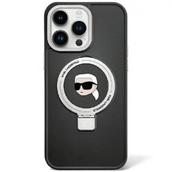 Karl Lagerfeld KLHMP15XHMRSKHK iPhone 15 Pro Max 6.7" black hardcase Ring Stand Karl Head MagSafe