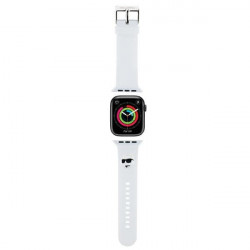 Karl Lagerfeld Pasek KLAWMSLCNH Apple Watch 38/40/41mm white strap 3D Rubber Choupette Heads
