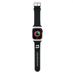 Karl Lagerfeld Pasek KLAWMSLCNK Apple Watch 38/40/41mm black strap 3D Rubber Choupette Heads