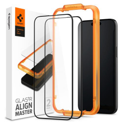 Spigen GLAS.tR AlignMaster FC Apple iPhone 15 Pro Max Black [2 PACK]