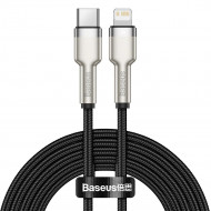 Baseus Cafule Series Metal Data USB Type C - Lightning Cable Power Delivery 20 W 2 m black (CATLJK-B01)