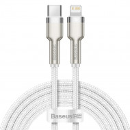 Baseus Cafule Series Metal Data USB Type C - Lightning Cable Power Delivery 20 W 2 m white (CATLJK-B02)