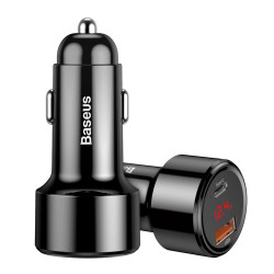 Baseus Magic Series PPS Car Charger with digital display USB Quick Charge 3.0 / USB Type C PD QC4+ 45W 6A Black (CCMLC20C-01) Baseus Magic Series PPS Car Charger with digital display USB Quick Charge 3.0 / USB Type C PD QC4+ 45W 6A Black (CCMLC20C-01)