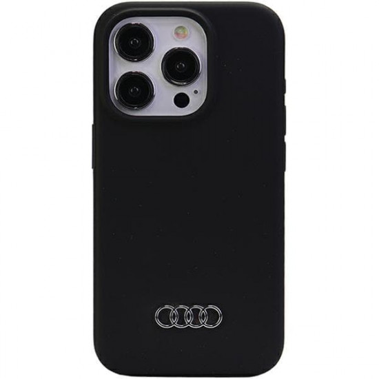 Audi Silicone Case iPhone 15 Pro Max 6.7" black hardcase AU-LSRIP15PM-Q3/D1-BK