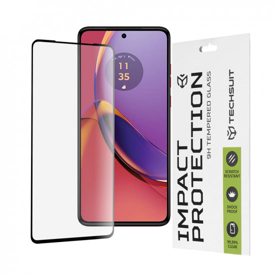 Techsuit 111D Full Cover / Full Glue Glass Motorola Moto G84 Black Techsuit 111D Full Cover / Full Glue Glass Motorola Moto G84 Black