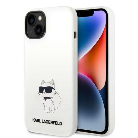 Karl Lagerfeld KLHCP14MSNCHBCH Apple iPhone 14 Plus hardcase white Silicone Choupette