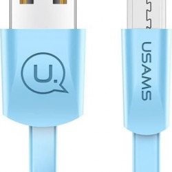 USAMS Flat Cable U2 microUSB 1,2m blue SJ201MIC04 (US-SJ201)