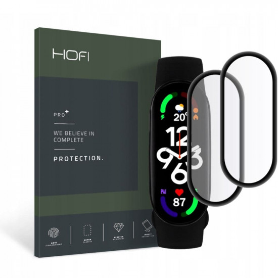 SZKŁO HYBRYDOWE HOFI HYBRID PRO+ 2-PACK XIAOMI MI SMART BAND 7 BLACK SZKŁO HYBRYDOWE HOFI HYBRID PRO+ 2-PACK XIAOMI MI SMART BAND 7 BLACK