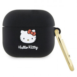 Hello Kitty HKA33DKHSK Airpods 3 cover black Silicone 3D Kitty Head