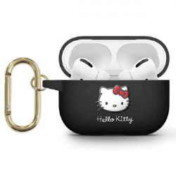 Hello Kitty HKAP23DKHSK Airpods Pro 2 cover black Silicone 3D Kitty Head