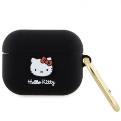 Hello Kitty HKAP3DKHSK Airpods Pro cover black Silicone 3D Kitty Head