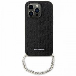 Karl Lagerfeld KLHCP14SSACKLHPK iPhone 14 6.1" black hardcase Saffiano Monogram Chain