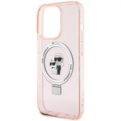 Karl Lagerfeld KLHMP15XHMRSKCP iPhone 15 Pro Max 6.7" pink hardcase Ring Stand Karl&Choupettte MagSafe