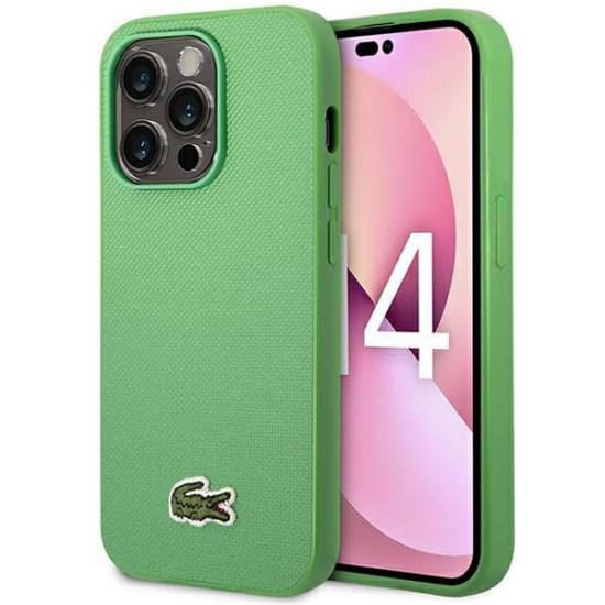 Lacoste LCHMP14XPVCN iPhone 14 Pro Max 6.7" green hardcase Iconic Petit Pique MagSafe