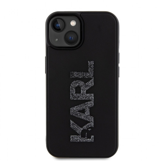 Karl Lagerfeld KLHCP15M3DMBKCK iPhone 15 Plus / 14 Plus 6.7" black hardcase 3D Rubber Glitter Logo