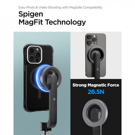 Spigen S570W Bluetooth Selfie Stick Tripod MagSafe Black