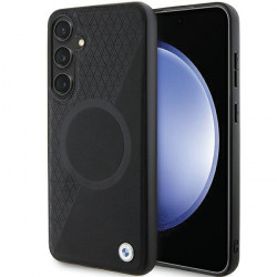 BMW BMHMS24M23RTPK S24+ S926 black hardcase Signature Leather Half Textured & Circle MagSafe