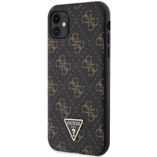 Guess GUHCN61PG4GPK iPhone 11 / Xr 6,1" black hardcase 4G Triangle Metal Logo