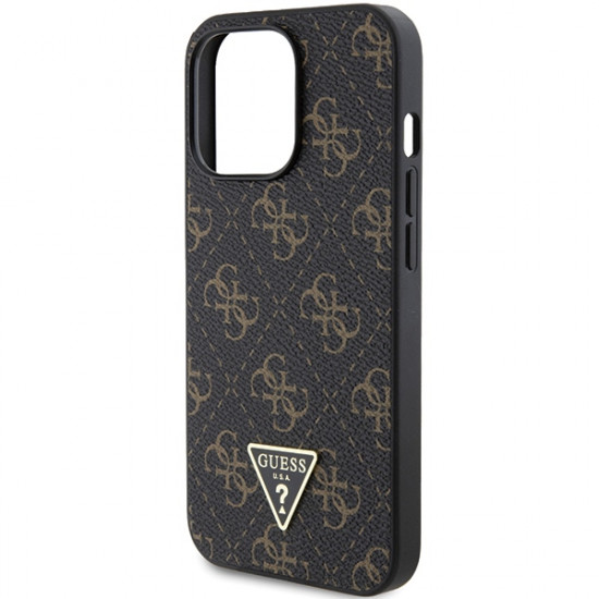 Guess GUHCP15LPG4GPK iPhone 15 Pro 6.1" black hardcase 4G Triangle Metal Logo