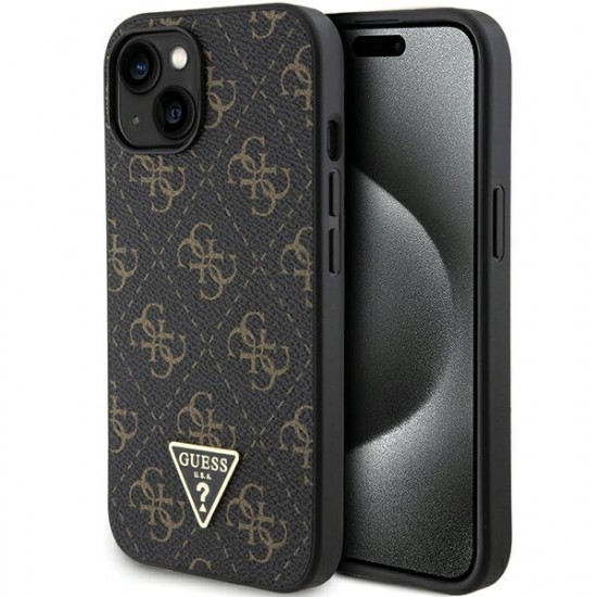 Guess GUHCP15MPG4GPK iPhone 15 Plus / 14 Plus 6.7" black hardcase 4G Triangle Metal Logo