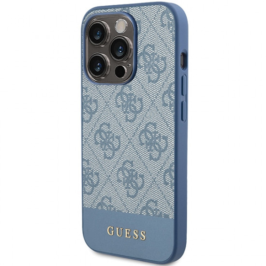 Guess GUHCP15XG4GLBL iPhone 15 Pro Max 6.7" blue hardcase 4G Stripe Collection